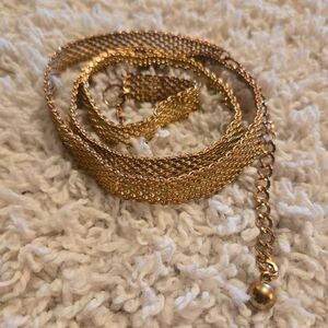 Vintage Gold Tone Mesh Chain Belt